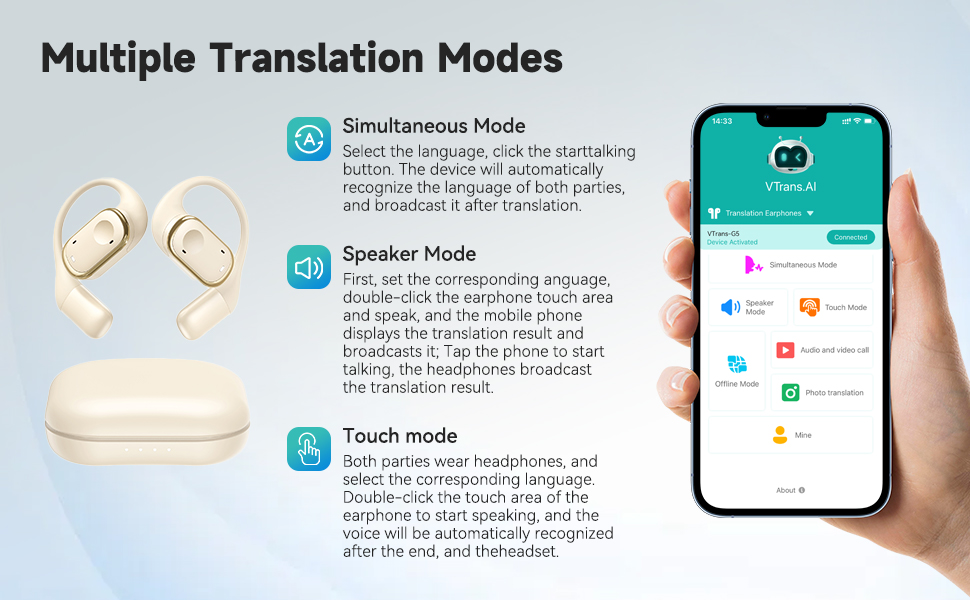 AI Language Translator Earbuds