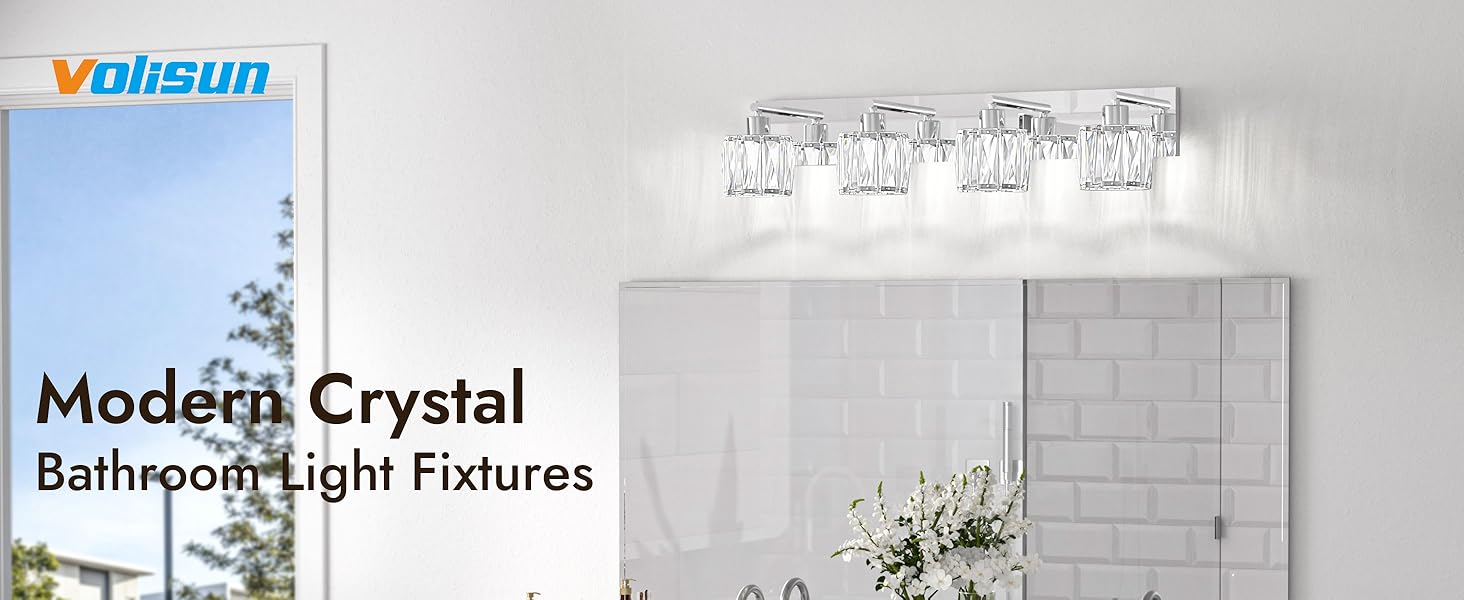 4 light crystal bathroom light vanity light for bathroom
