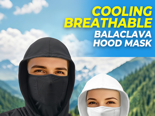 3-in-1 Cooling Breathable Balaclava Face Mask with Nose Mesh