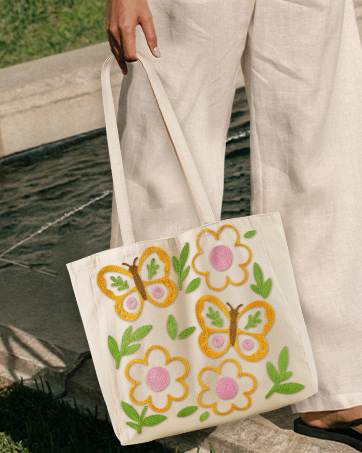 Miss Adola Embroidery Canvas Tote Bag for Women