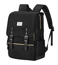 All Black Vintage Backpack