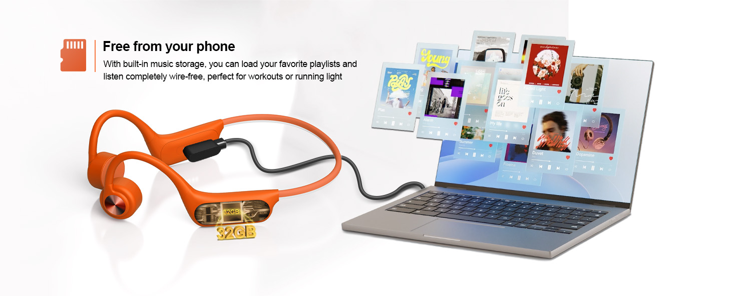 KIM HOST Open Ear Headphones