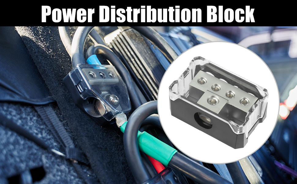 X AUTOHAUX 0/1 Gauge in 4 Gauge Out 4 Ways Stereo AMP Power