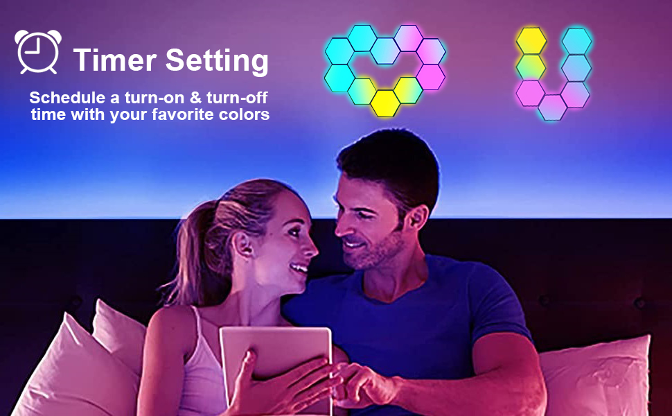 led geometric night light