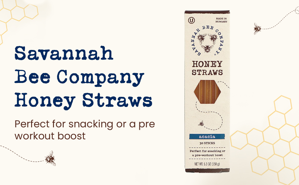 Savannah Bee Company Honey Straws Pure and All Natural