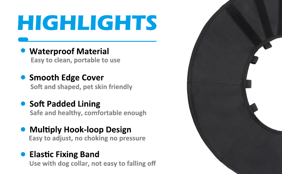 Marnonsis Soft Dog Cone for Large Dogs, Thicken Dog Cone