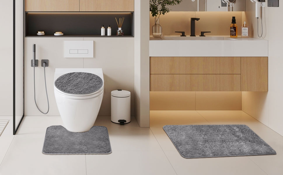 Bathroom Rug Set 3 Piece
