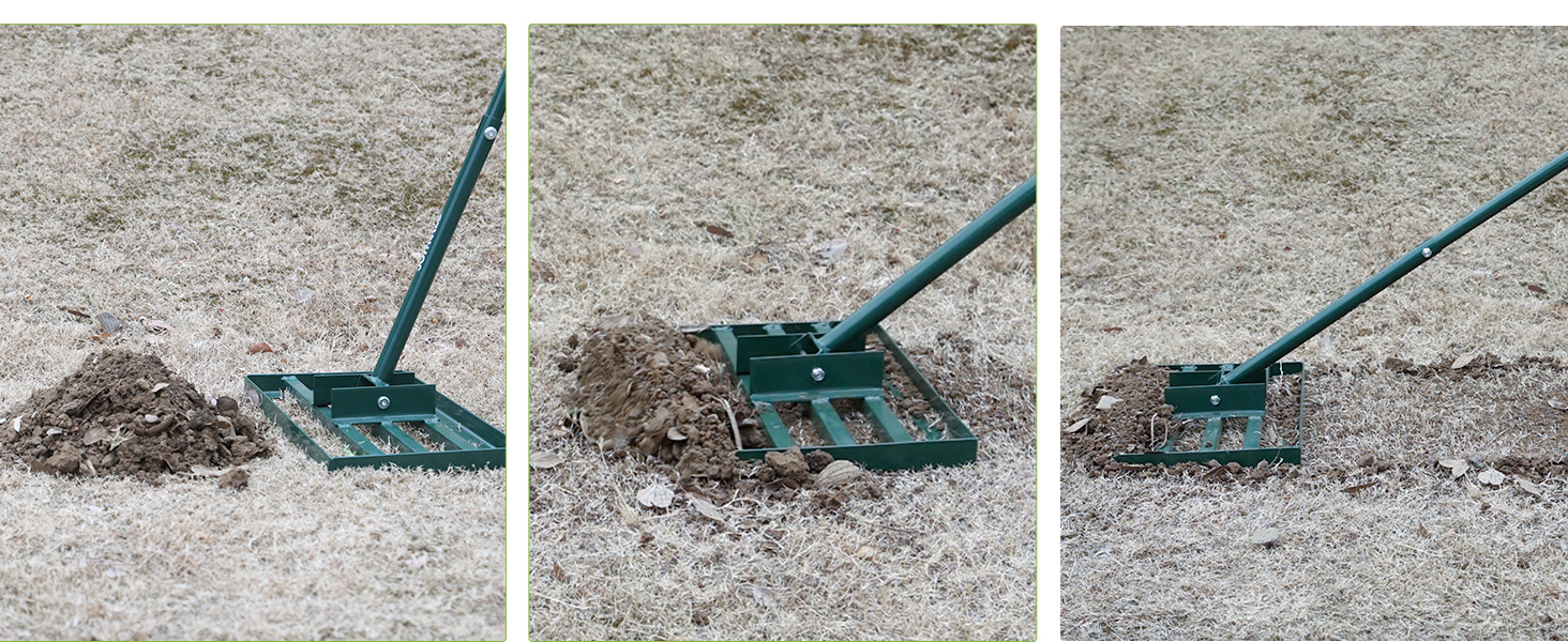 Râteau de nivellement de la pelouse