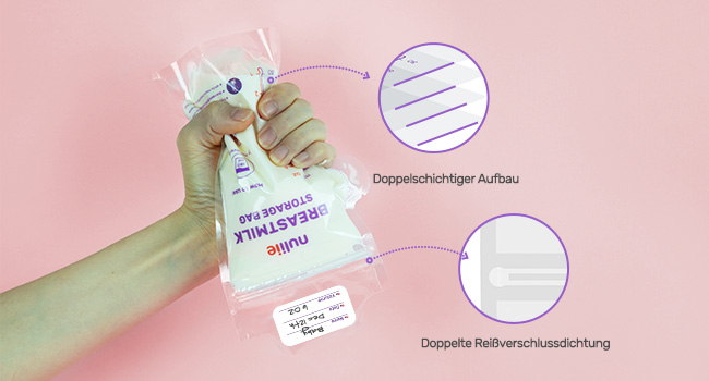 Auslaufsichere Muttermilch Aufbewahrung