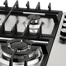 Plaque De Cuisson à Gaz 4 Foyers, Encastrable, Gaz Naturel/Propane, Acier Inoxydable, 8000W Thermomate GHSS604 17 table de cuisson à gaz