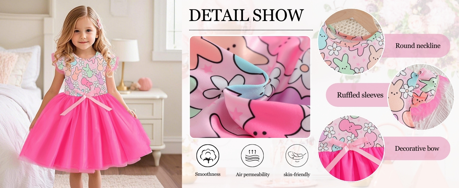 Bunny Floral Tulle Tutu Dresses for kids