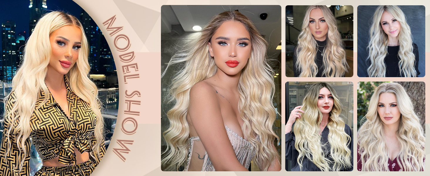 white blonde wig