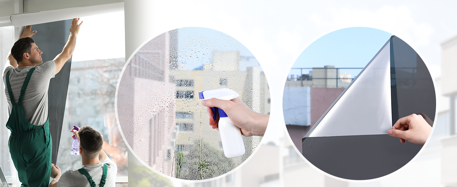 DOWELL Window Privacy Film, One Way Window Tint for Home