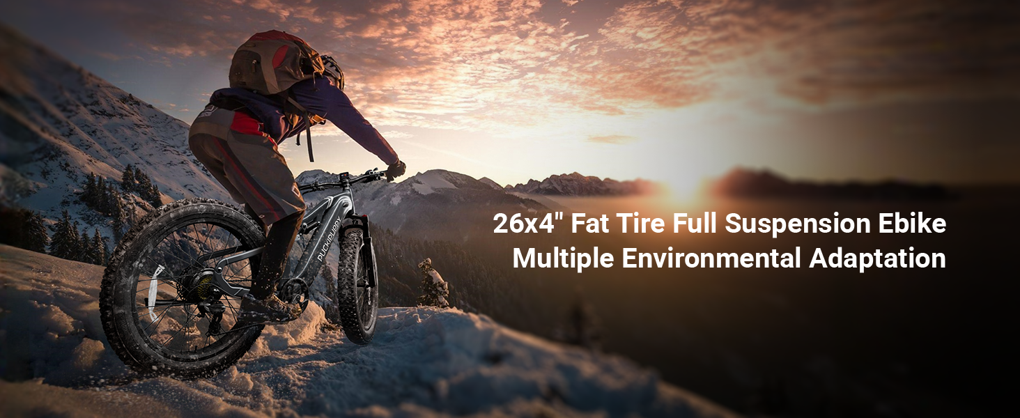 Electric Bike for Adults, 1350W Peak, 48V 20AH Battery | 26" Fat Tire | Full Suspension | Electric Mountain Bike | 80 Miles Range | 28 MPH | 8 Speed | Torque Sensor | Labrador Pro