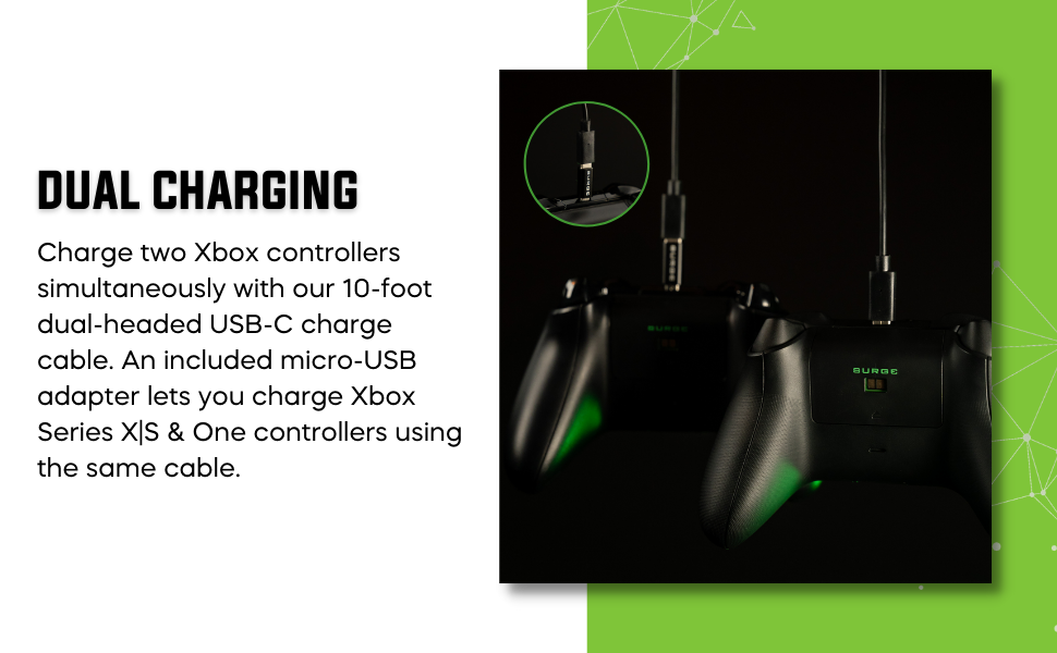 Surge DualCharge Battery Pack & Dual Charging Cable for Xbox Series XS