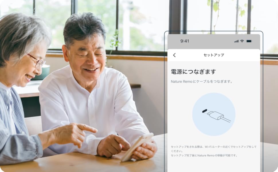 写真や図を使った誰にでもわかりやすいセットアップフロー。
