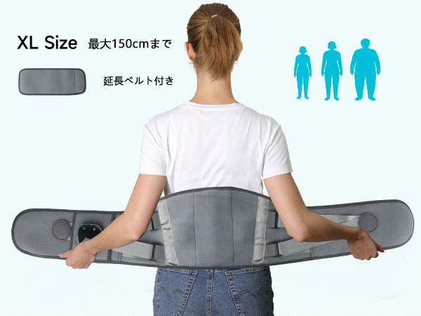 Amazon | ALLJOY 腰サポーター 腰ベルト 腰痛 温め 5つの振動