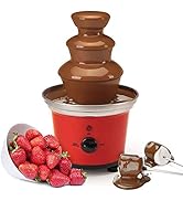 Global Gourmet Belgian Chocolate Fountain Fondue Large Set | 500ml Capacity Electric 3-Tier Machi...