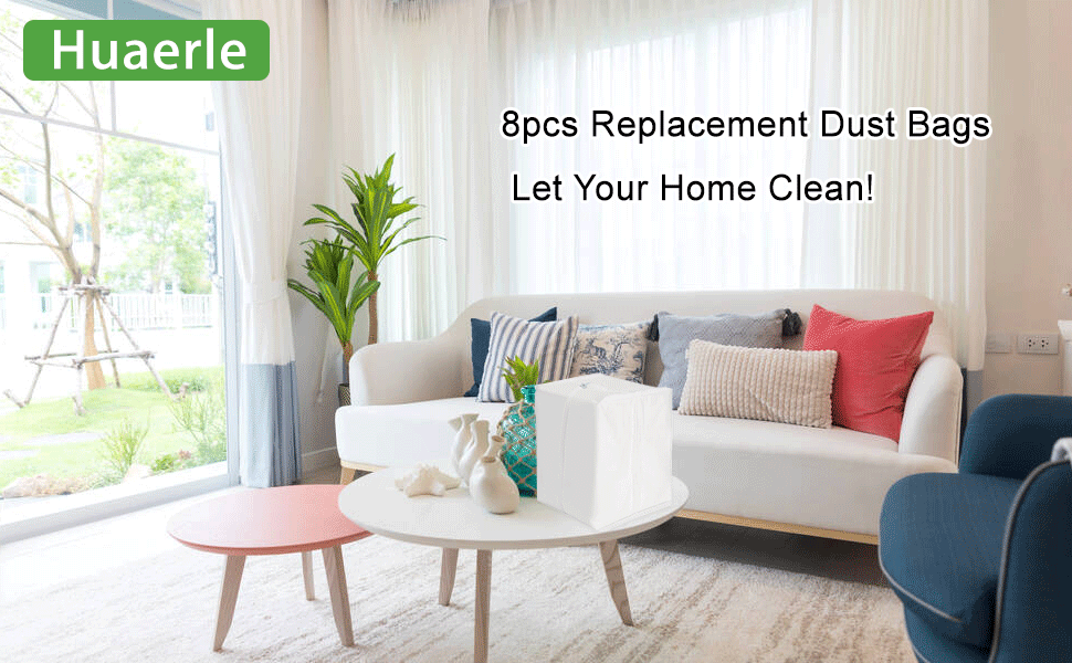 8 Pack iRobot Dust Bags, iRobot Vacuum Bags with Zipper