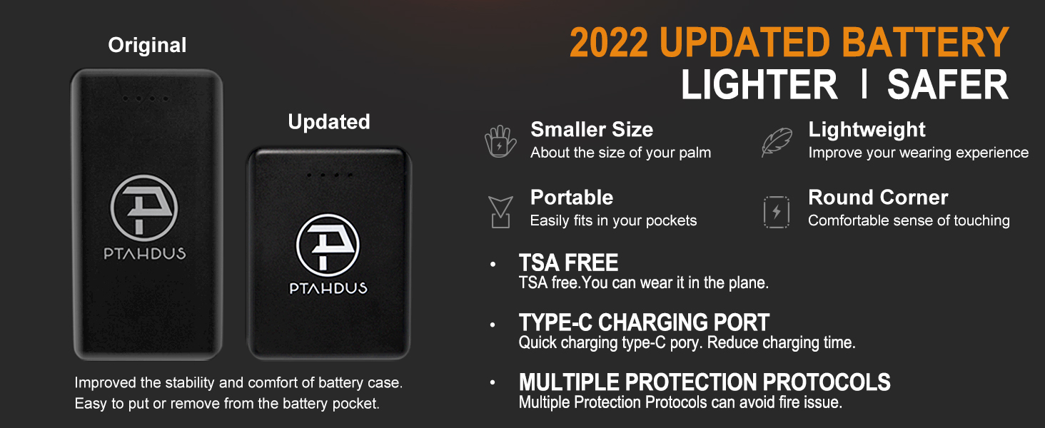 PTAHDUS Men's Heated Performance Soft Shell Jacket with Hand Warmer