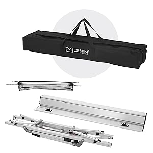 ML-Design Campingtafel, opvouwbaar, zilver, 90 x 51,5 cm, aluminium klaptafel, in hoogte verstelbaar, vouwtafel