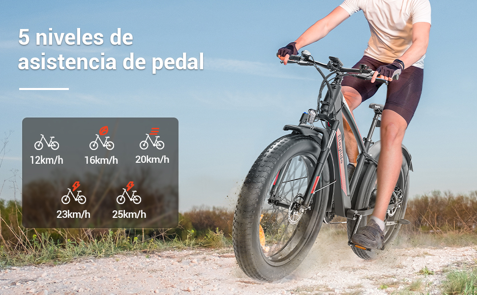 Eleglide Bicicleta electrica Tankroll, 26" x 4.0" Bicicleta electrica