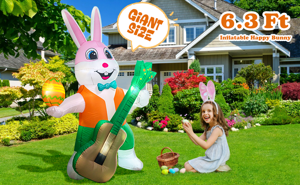 6FT Easter Inflatables Yard Decorations