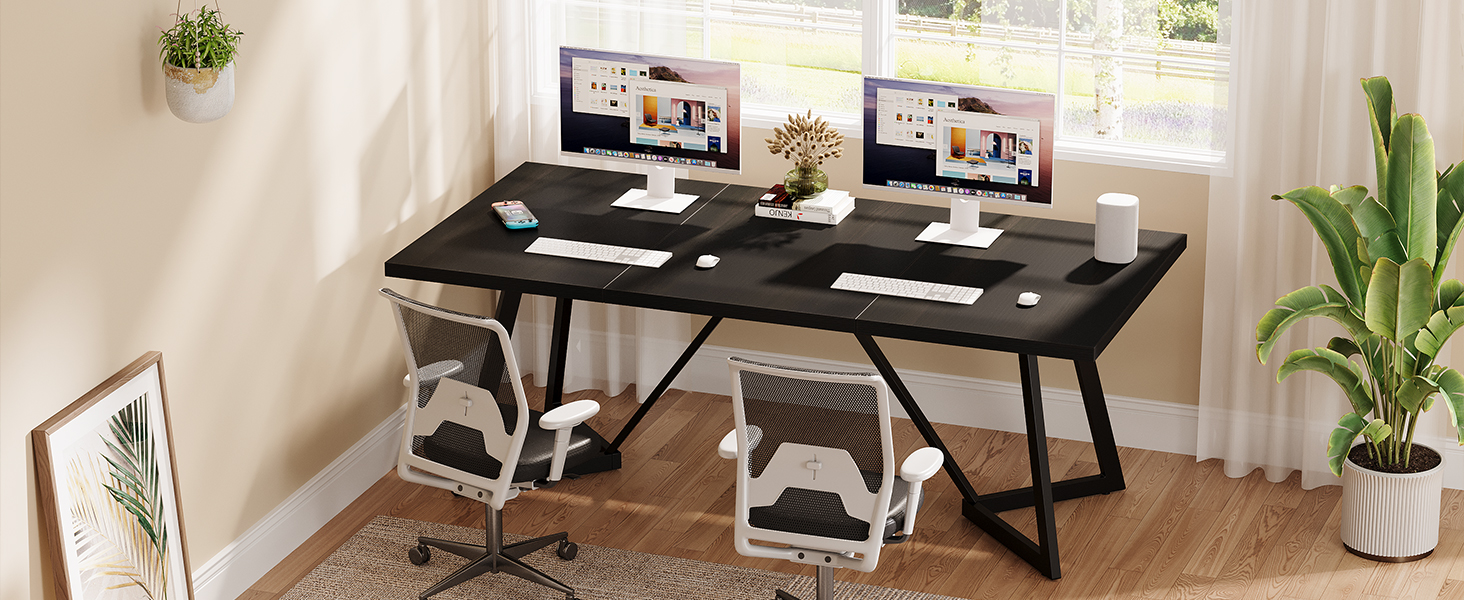 black computer desk