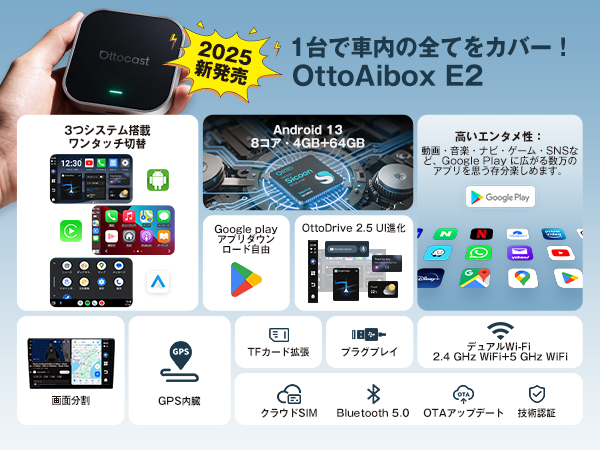 【定価45000円】ほぼ新品オットキャストOEM Android AI Box Amazon.co.jp: 【公式】オットキャスト OttoAibox E2 OttoAibox