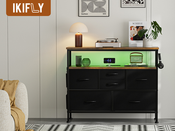 チェスト収納 箪笥 棚付き リビング収納チェストLEDライト付き チェスト収納 箪笥 棚付き リビング収納チェストLEDライト付きおしゃれ