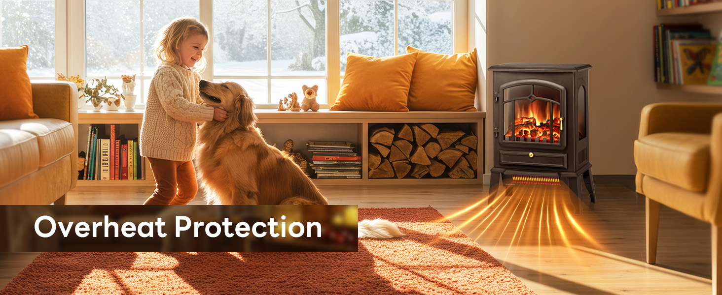 Stove has an overheat protection function, so even children won't need to worry.