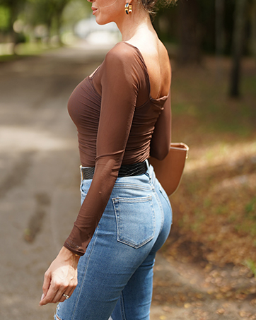 brown bodysuit women