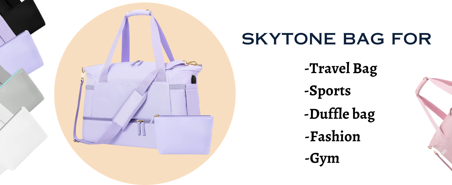skytone gym bag for men women travel duffel