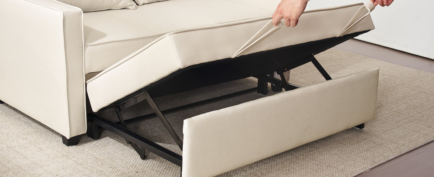 Furnimart 3in1 Sleeper Sofa Bed, 53 Inches Convertible