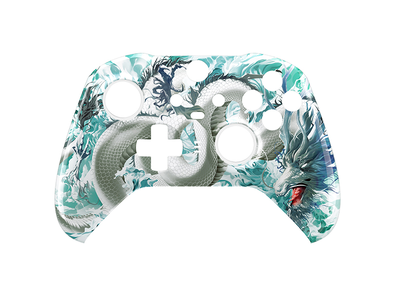 Xbox ソフト eXtremeRate Transparent Clear Atomic Purple Faceplate Side