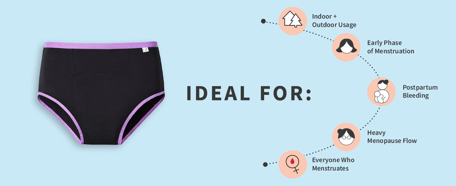 Superbottoms MaxAbsorb™ Period Underwear, Full 8hr guaranteed Heavy