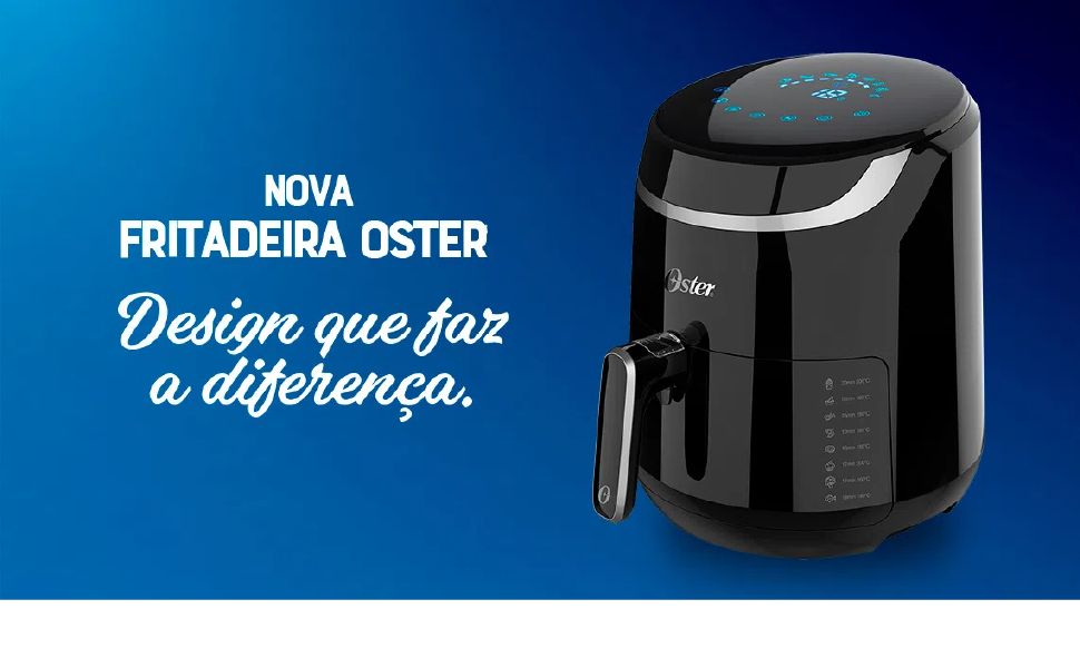 Fritadeira Black Digital Fryer 3,2L Oster com Painel Touch
