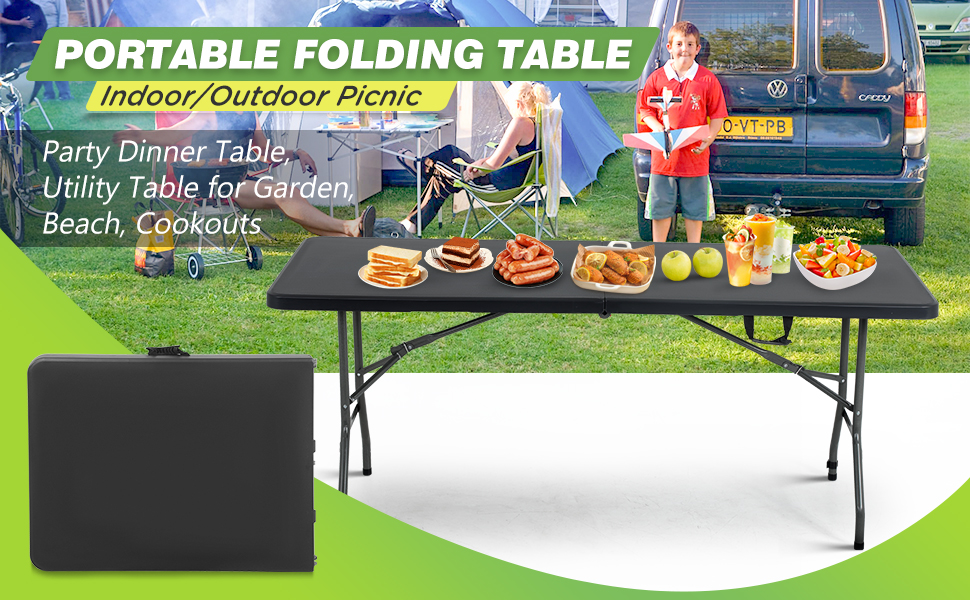 Folding Camping Table it is perfect for parties,BBQ,weddings,camping,garden. 
