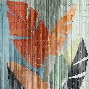 bamboo curtain wall art door beads doorway beaded room divider thermal boho cover hanging