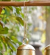 HXXF 3 Pcs Handmade Rustic Christmas Bells, Vintage Iron Bells