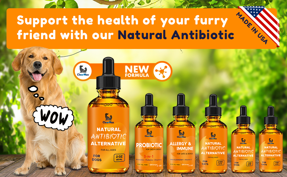 antibiotic for dogs, natural ingredients, for dogs, for pets, natural formula