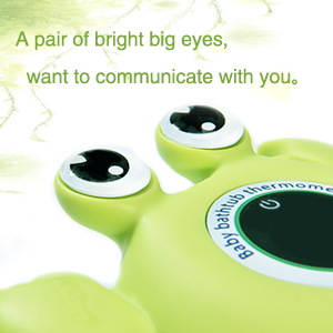 Large Eyed Crab Toy Floating Water Temperature Gauge Baby Temperature Warning