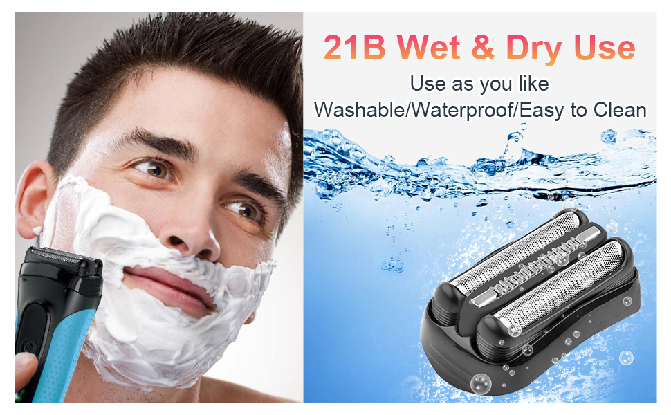 2 Pack Series 3 21B Replacement Head Compatible with Braun