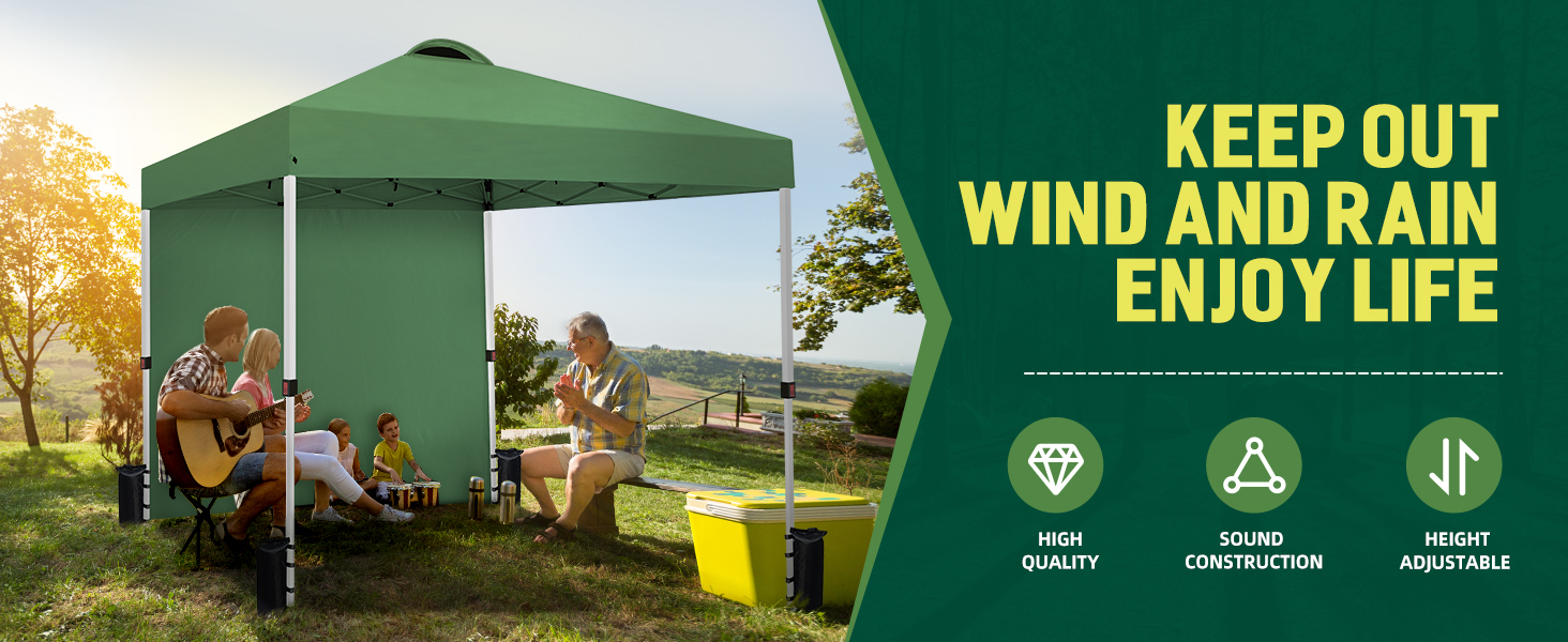 reinforced pop up canopy tent with wall