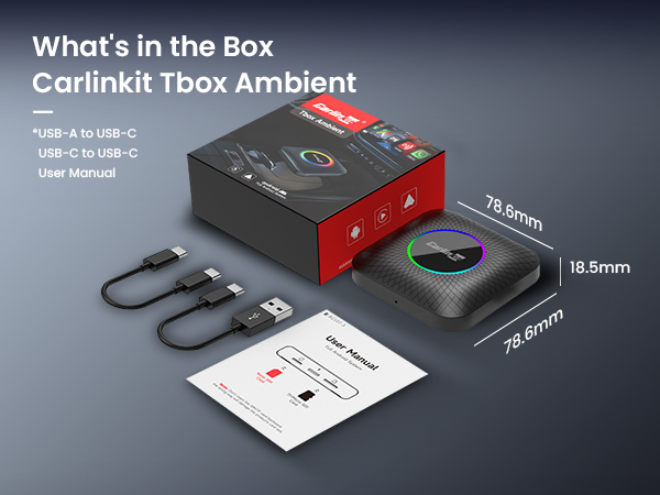 Carlinkit Tbox Ambient Android 13 Ai Box 8GB+128GB, 3-in-1