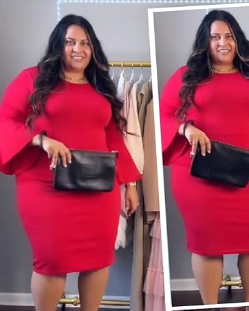 red dresses for women plus size church party elegant casual