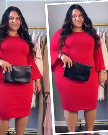 red dresses for women plus size church party elegant casual
