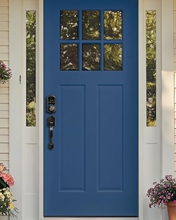 keyless entry door lock with handle