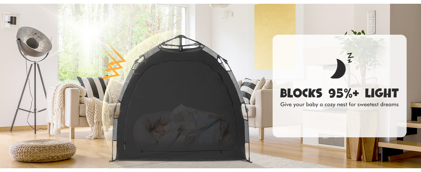 blackout crib tent