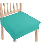 Smiry Stretch Jacquard Seat Covers for Dining Room Chairs Set of 6, Removable Washable Chair Seat...